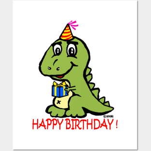 T-rex Wish You a Happy Birthday! Posters and Art